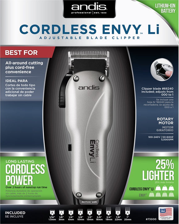 Andis Cordless Envy Li #73000 (Dual Voltage) - Palms Fashion Inc.