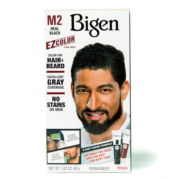 BIGEN EZ COLOR FOR MEN HAIR & BEARD COLOR # M2 Real Black - Palms Fashion Inc.