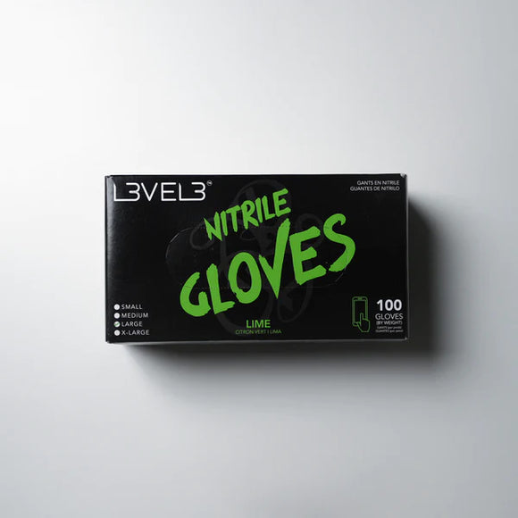 L3VEL3 Professional Nitrile Gloves  - Lime