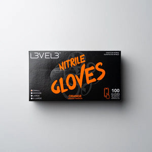 L3VEL3 Professional Nitrile Gloves  - Orange