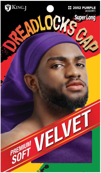 M&M Qfitt VELVET DREADLOK CAP SUPER LONG [ASSORT-6PC/PK] # K2052