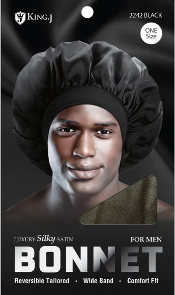 M&M Qfitt SILKY BONNET FOR MAN [BLACK-6PC/PK] # K2242