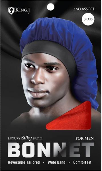 M&M Qfitt SILKY BONNET FOR MAN BRAID [ASSORT-6PC/PK] # K2243