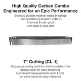 Olivia Garden CarbonLite carbon Cutting comb 7" # CL-1