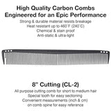 Olivia Garden CarbonLite Cutting comb 8" # CL-2