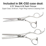 Olivia Garden SilkCut Professional Hairdressing 5.75" Shear and Thinner Case # SKC02