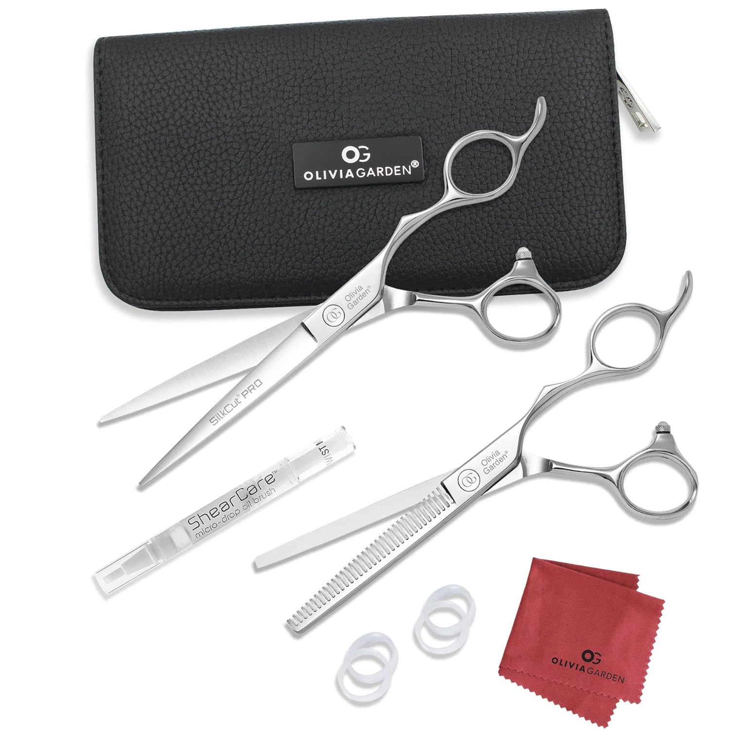 olivia garden scissors Olivia Garden SilkCut Pro Professional Hairdressing 5.75" Shear and Th– Palms Fashion Inc