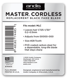 Master® Cordless Li Replacement Black Fade Blade # 74405