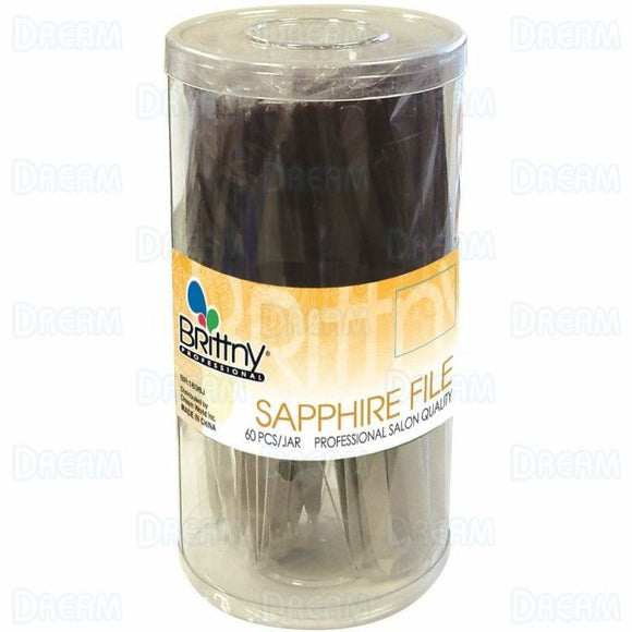 Brittny 7″ Sapphire Metal Nail File 60pcs/Jar # BR1698J
