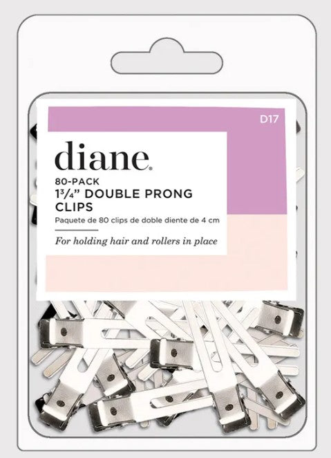 DIANE 1 3/4 INCH DOUBLE PRONG CLIPS 80-PACK # D17