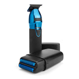 BaBylissPRO Limited FX Black & Blue Cord/Cordless Trimmer & Double Foil Shaver Set # FXDUOFS2TBL