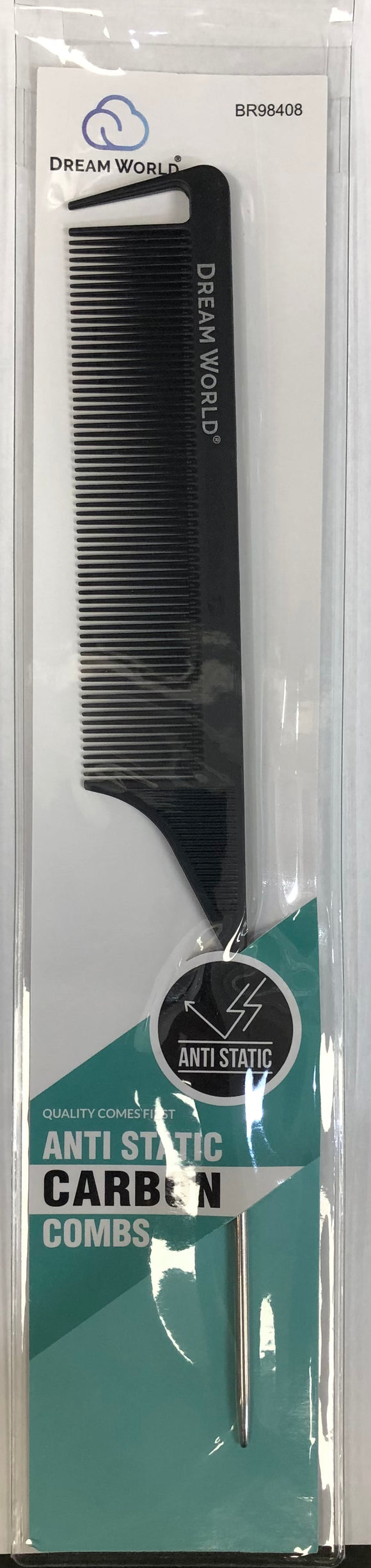 Dream Anti Static Carbon Pin Tail Comb # BR98408
