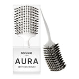 COCCO Aura Vent Boar Brush - White - Palms Fashion Inc.