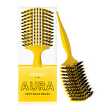 COCCO Aura Vent Boar Brush - Yellow - Palms Fashion Inc.