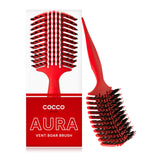 COCCO Aura Vent Boar Brush - Red - Palms Fashion Inc.