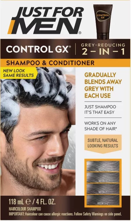 Just For Men Control GX Beard Wash Shampoo - Gradual Grey Reduction, Fuller Softer Beard - 4 Fl Oz | Buy Now with Express International Delivery Just For Men Control GX Beard Wash Shampoo - Gradual Grey Reduction, Fuller Softer Beard - 4 Fl Oz | Buy Now with Express International Delivery