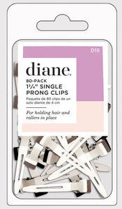 DIANE 1 3/4 INCH SINGLE PRONG CLIPS 80-PACK # D15