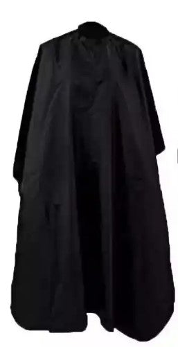 PALMS Professional Barber Cape  With Silicone Neck - Black