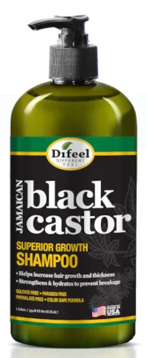 DIFEEL SUPERIOR GROWTH JAMAICAN BLACK CASTOR SHAMPOO 33.8 OZ.