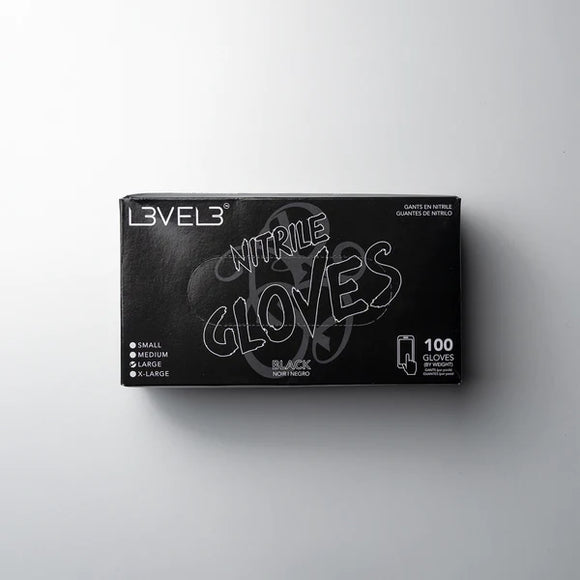 L3VEL3 Professional Nitrile Gloves – Black