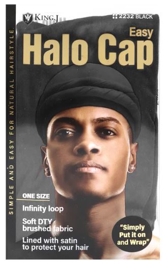 King. J EASY HALO CAP Black -  6pcs