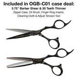 Olivia Garden Barber Shears Intro Kit - 5.75" Shear & 30-Teeth Thinner # OGB-C01 - Palms Fashion Inc.