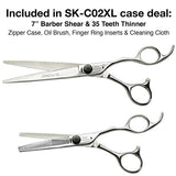 Olivia Garden SilkCut XL Professional Hairdressing 7" Shear and Thinner Case #SK-C02XL