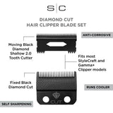 SC REPLACEMENT DIAMOND CUT DLC  FADE CLIPPER BLADE # SC540B