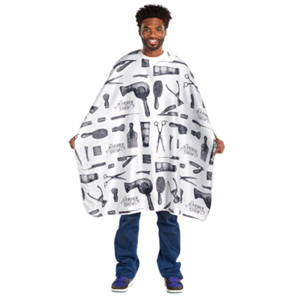 SCALPMASTER PRINTED  BARBER STYLING CAPE # 4132