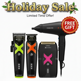 Holiday Sale - Gamma+ XCEED Clipper, Trimmer & Shaver Bundle - Get FREE Cosmic Dryer