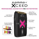 Holiday Sale - Gamma+ XCEED Professional Clipper, Trimmer & Shaver Bundle - Get FREE SC Cosmic Dryer