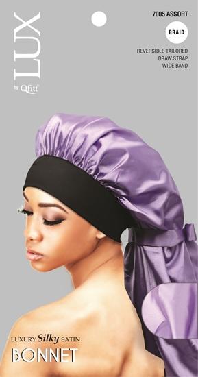M&M Qfitt LUX Luxury Silky Satin Bonnet -Braid 7005 Assort -6
