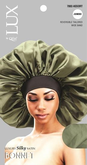 M&M Qfitt  LUX - Luxury Silky Satin Bonnet - Jumbo # 7003 Assort  -6/packs