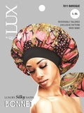 M&M Qfitt  LUX -  Luxury Silky Satin Pattern Bonnet - XL # 7011 Assort - 6/packs