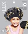 M&M Qfitt  LUX - Luxury Silky Satin Pattern Bonnet - Kid # 7303 Afro - 6/packs