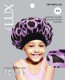 M&M Qfitt  LUX - Luxury Silky Satin Pattern Bonnet - Kid # 7304 Leo - 6/packs