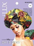 M&M Qfitt  LUX -  Luxury Silky Satin Day & Night cap  L/XL Afro - ASSORT # 7061 - 6/packs