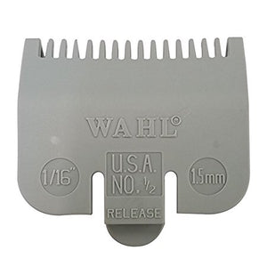 Wahl Color-Coded Clipper Guide Attachment Grey #0.5 - 1/16" (1.5mm) #3137-101 - Palms Fashion Inc.