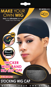 M&M Premium Stocking Wig Cap Black/Light Brown - Dozen ( 2 Colors ) - Palms Fashion Inc.