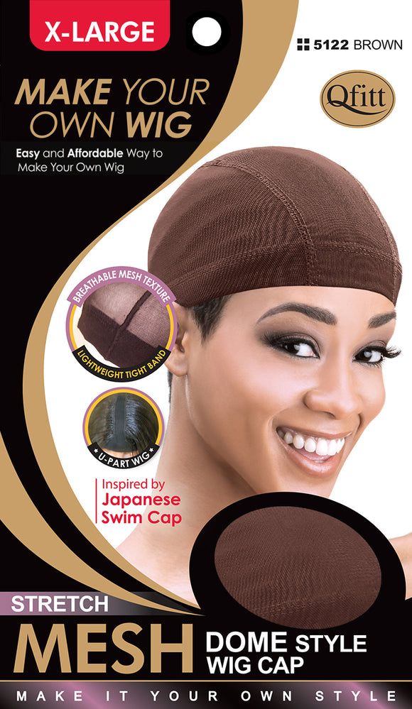 Donna Mesh Dome Wig Cap Black, lightweight, thick band, tight fit