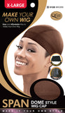 M&M X-Large Spandex Dome Style Wig Cap Black  - Dozen ( 3 Colors ) - Palms Fashion Inc.