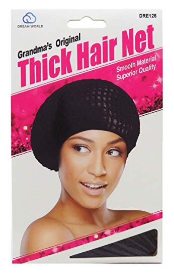 Dream World Grandma's Original Thick Hair Net Black #DRE125 - Dozen Pack - Palms Fashion Inc.