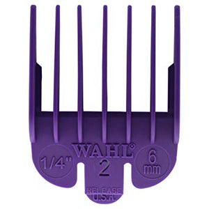 Wahl Color-Coded Clipper Guide Attachment Purple #2 - 1/4" (6.0mm) #3124-703 - Palms Fashion Inc.