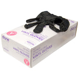 Diane 100-Pack Powder-Free Vinyl Gloves in Black - 3 Size - Palms Fashion Inc.