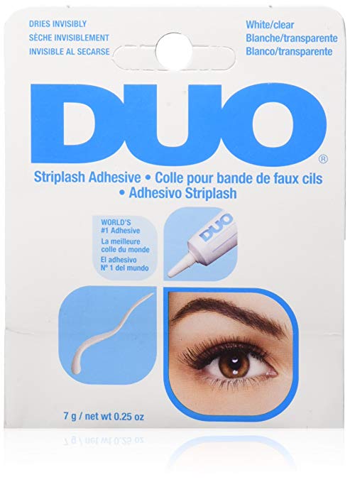 DUO Strip Lash Adhesive White/Clear, for strip  eyelash, 0.25 oz - 6 Pack - Palms Fashion Inc.