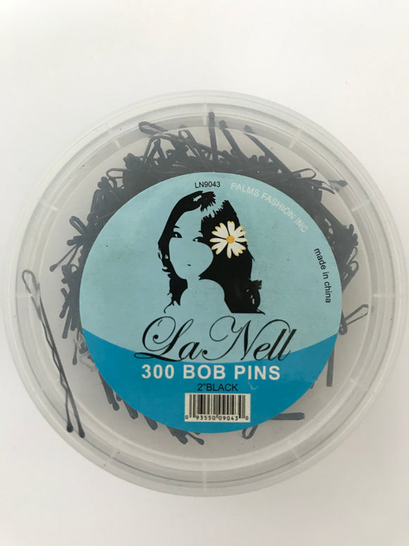 Lanell Bob Pins Black - Dozen #LN9043 - Palms Fashion Inc.
