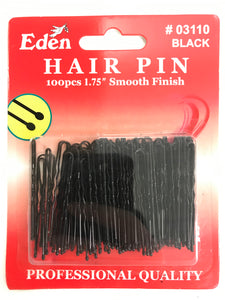 Eden Hair Pin 1.75" Smooth Finish Black - Dozen #03110 - Palms Fashion Inc.