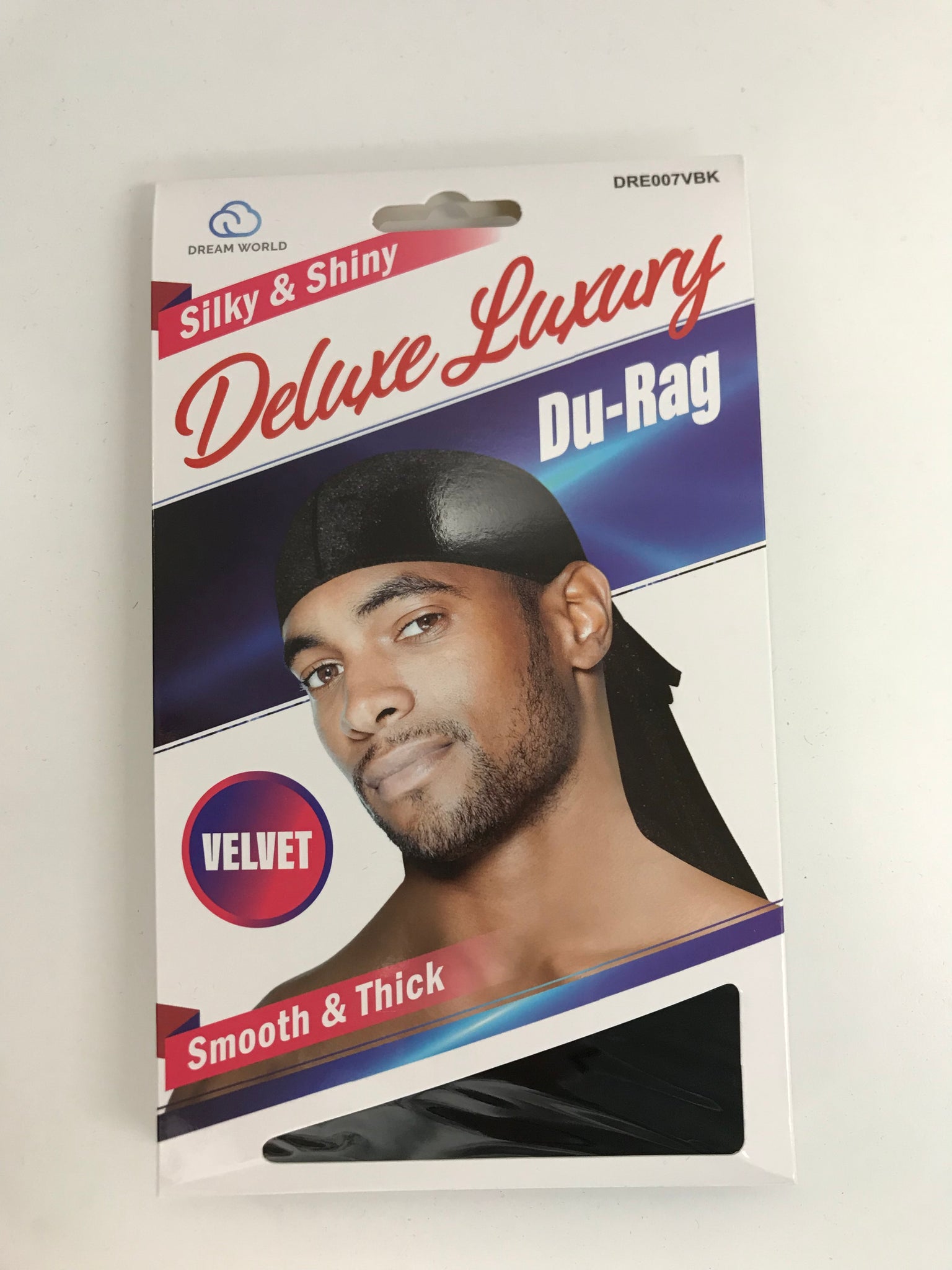Dream Du-Rag Deluxe Smooth & Thick (3 Pack, Black)