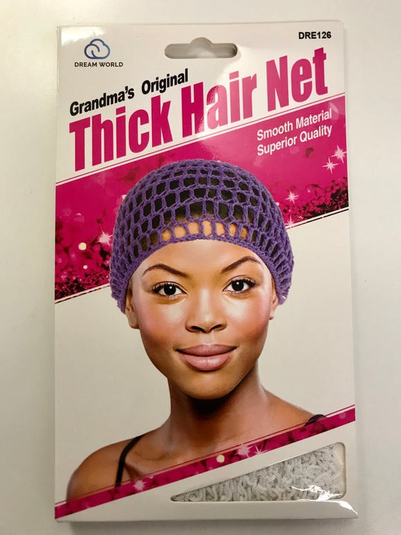 Dream World Grandma's Original Thick Hair Net Assorted Colors #DRE126 - Dozen Pack - Palms Fashion Inc.