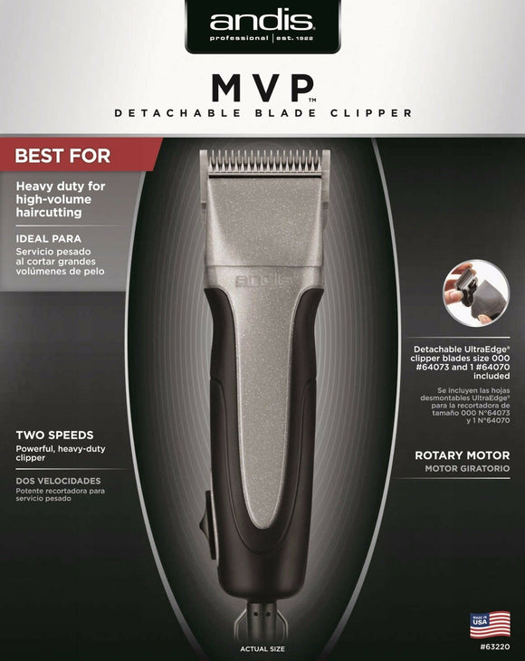 Andis Professional MVP 2-Speed Hair Clipper with Detachable Blade #63220 - Palms Fashion Inc.